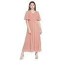 HELLO DESIGN Women V-Neck Solid Maxi Dresses