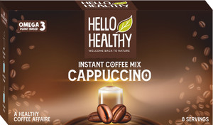 Hello Healthy Cappuccino Instant Coffee Cappuccino Flavoured