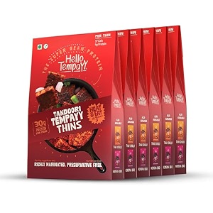 hello tempayy tandoori tempeh thins  value pack of 6  protein rich  heat amp eat  more nutritious than paneer amp tofu  high fibre