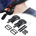 Helmet Quick Release Buckle Kit Black 2PCS Stainless Steel