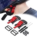 Helmet Quick Release Buckle Kit Red 2PCS Stainless Steel
