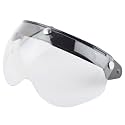 Helmet Visor Replacements,Universal 3 Snap Retro Helmet Visor Windproof Sun Shield Half Face Motorcycle Helmets Visor,Up Down Open Face Helmet Half Face Shield(Clear)