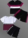 Helpom Boys Girls Casual T-shirt Shorts