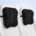 HELPVAY Black Velvet Car Pillow Cushion for