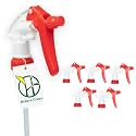 Heluva Green Spray Bottle Nozzle Replacement Tops, Red 6 Pack