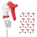 Heluva Green Spray Bottle Nozzle Replacement Tops, Red 13 Pack