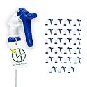Heluva Green Spray Bottle Nozzle Replacement Tops, Blue 24 Pack