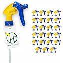 Heluva Green Spray Bottle Nozzle Replacement Tops, Blue/Yellow 24 Pack