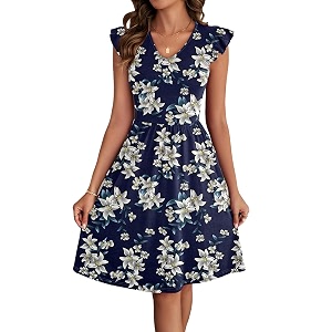 HELYO Womens Summer Dresses Cute V Neck