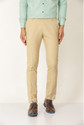 Hem and Stitch Men Slim Fit Beige Viscose Rayon Trousers
