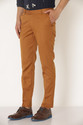 Hem and Stitch Men Slim Fit Gold Viscose Rayon Trousers