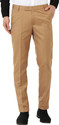 Hem and Stitch Men Slim Fit Khaki Viscose Rayon Trousers