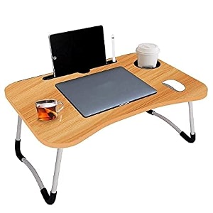 hemberstar laptop bed tray table laptop desk for bedfoldable lap desk stand notebook desk adjustable laptop table for bed portable notebook bed tray lap tablet with cup holder