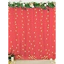 Hemito 6 Pc Cabana Tent for Birthday Decoration Canopy Tent for Decortion Outdoor Bedroom with Led Fairy Light Hook and Ribbon for Birthdays,Christmas,Anniversary (Red)