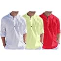 Combo of Men Solid Cotton Blend Straight