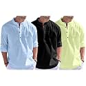 Combo of Men Solid Cotton Blend Straight