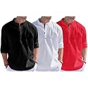 Combo of Men Solid Cotton Blend Straight