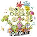 HEMRLY Light-Up Musical Train Gear Building Set with Flower Gears Plus