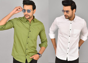 HEMS Men Solid Casual Multicolor Shirt