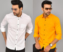 HEMS Men Solid Casual Multicolor Shirt