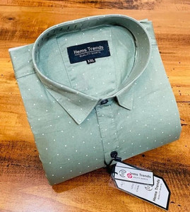 Hems trends Men Printed Casual Green Shirt