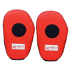 henco focus boxing and karate punching padscoach pads 30 cm x 7 cm red 1 pair