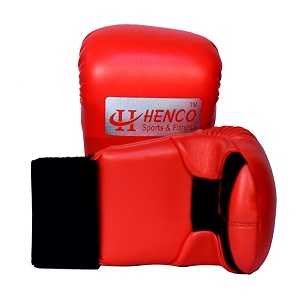 henco pu ola karate gloves 33 cm x 5 cm red