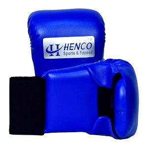 henco pu ola karate gloves 33 cm x 5 cm blue