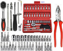 HENGLOBE 46 PCS Sockets Extension Mechanic Tool Kits for Household Auto Repair Socket Set Hand Tool Kit