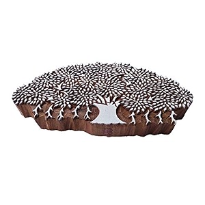 henna wooden block large banyan tree design big printing stamp
