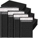 Henoyso 100 Pcs Black Bubble Mailer 4 Sizes Self Adhesive Padded Envelopes