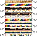 Henoyso 120 Pcs Pride Rainbow Lanyard Keychains Bulk Gay Lgbt Keychain Gift
