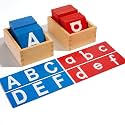 Henoyso 2 Sets Montessori Sandpaper Letters,Letter,Bright