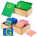 Henoyso 3 Sets Montessori Sandpaper Letters,Letter, Number,Muted Color