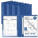 Henoyso 4 Pcs 8.5" x 14" Legal Size Binder, 3 Ring, 1.5 Inch, Navy Blue