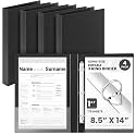 Henoyso 4 Pcs 8.5" x 14" Legal Size Binder, 3 Ring, 1 Inch, Black