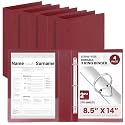Henoyso 4 Pcs 8.5" x 14" Legal Size Binder, 3 Ring, 2 Inch, Dark Red