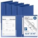 Henoyso 4 Pcs 8.5" x 14" Legal Size Binder, 3 Ring, 3 Inch, Navy Blue