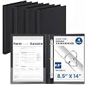 Henoyso 4 Pcs 8.5" x 14" Legal Size Binder, 3 Ring, 0.5 Inch, Black