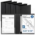 Henoyso 4 Pcs 8.5" x 14" Legal Size Binder, 3 Ring, 3 Inch, Black