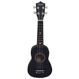 henrix gypsy series 21 inch soprano ukulele - black