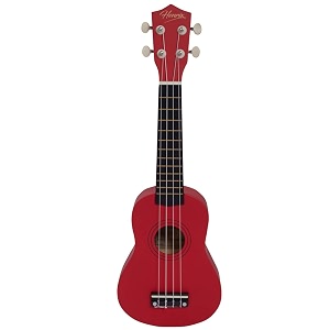 henrix gypsy series 21 inch soprano ukulele - red