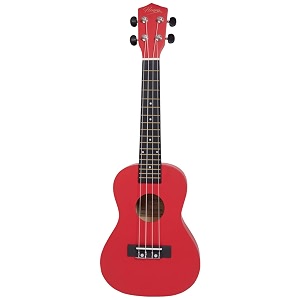 henrix gypsy series 23 inch concert ukulele - red