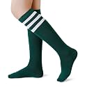 Henwarry Boys Girls Knee High Tube Socks Classical Stripes Athletic Socks