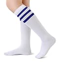 Henwarry Boys Girls Knee High Tube Socks Classical Stripes Athletic Socks