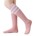 Henwarry Boys Girls Knee High Tube Socks Classical Stripes Athletic Socks