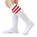 Henwarry Boys Girls Knee High Tube Socks Classical Stripes Athletic Socks