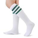 Henwarry Boys Girls Knee High Tube Socks Classical Stripes Athletic Socks