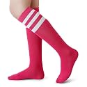 Henwarry Boys Girls Knee High Tube Socks Classical Stripes Athletic Socks