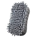 Liao ltimate Microfiber Car Wash Double Sided Sponge - Premium Chenille Microfiber - Lint Free - Scratch Free - Ultra Soft Automobile Cleaning Sponge